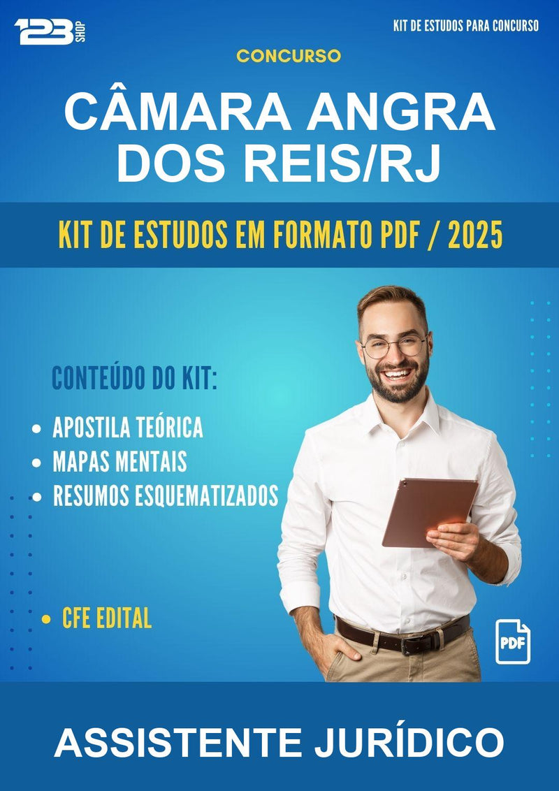 Kit de Estudos para o Concurso Câmara Angra dos Reis/RJ para Assistente Jurídico