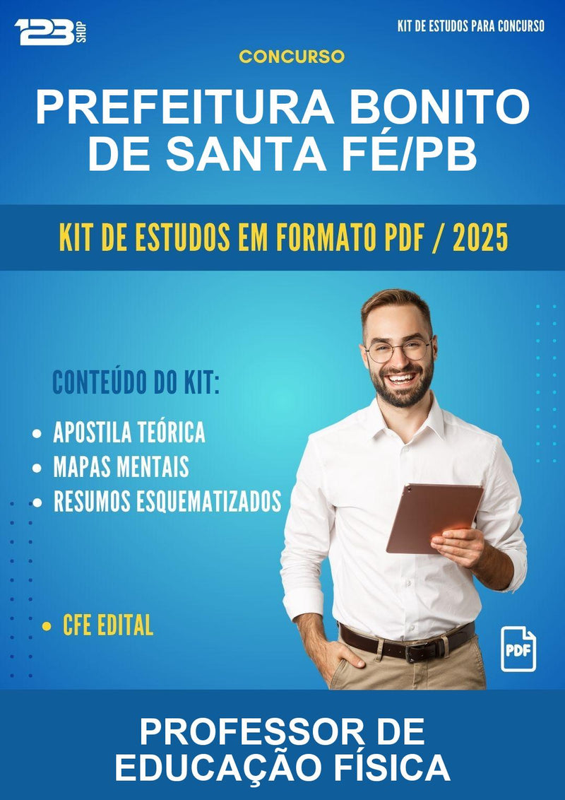 Kit de Estudos para o Concurso Prefeitura Bonito de Santa Fé/PB para Professor de Educação Física
