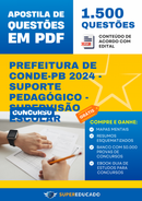 Apostila de Questões para Concurso da Prefeitura de Conde-PB 2024 - Suporte Pedagógico - Supervisão Escolar - 1.500 Questões