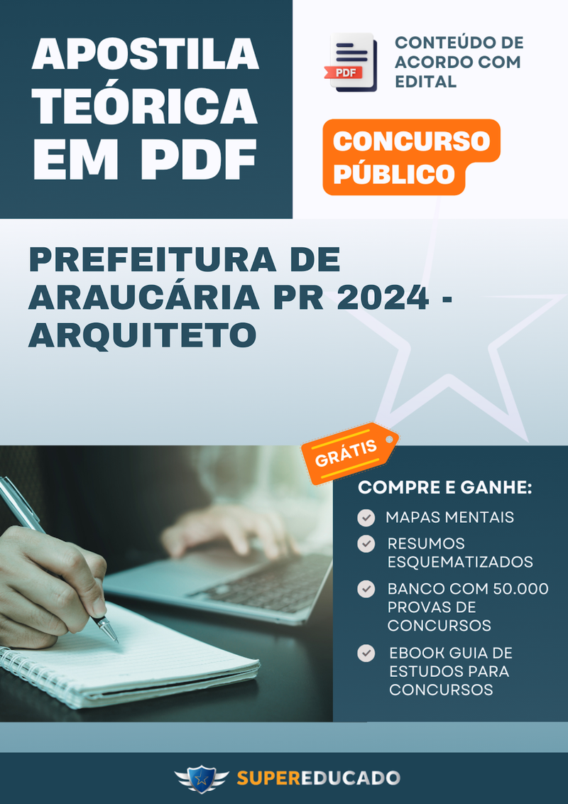 Apostila Teórica para Concurso da Prefeitura de Araucária PR 2024 - Arquiteto