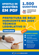 Apostila de Questões para Concurso da Prefeitura de Belo Horizonte-MG 2024 - Técnico Legislativo II - 1.500 Questões
