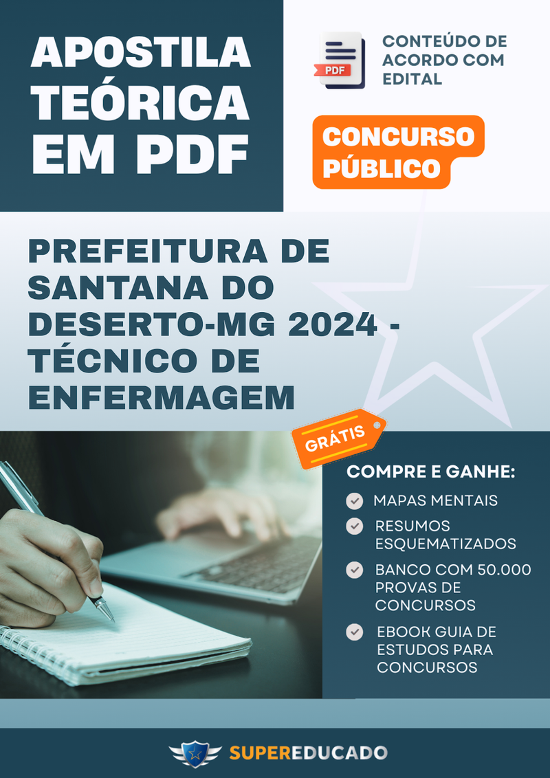 Apostila Teórica para Concurso da Prefeitura de Santana do Deserto-MG 2024 - Técnico de Enfermagem
