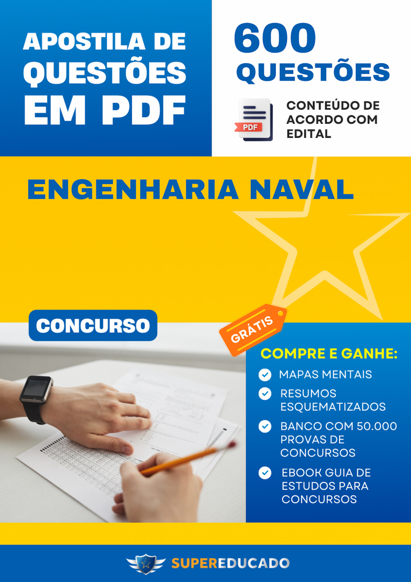 Apostila de Questões para Concurso de Engenharia Naval - 600 Questões