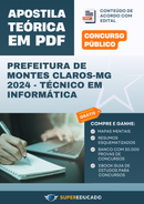 Apostila Teórica para Concurso da Prefeitura de Montes Claros-MG 2024 - Técnico em Informática - Com Caderno de Questões
