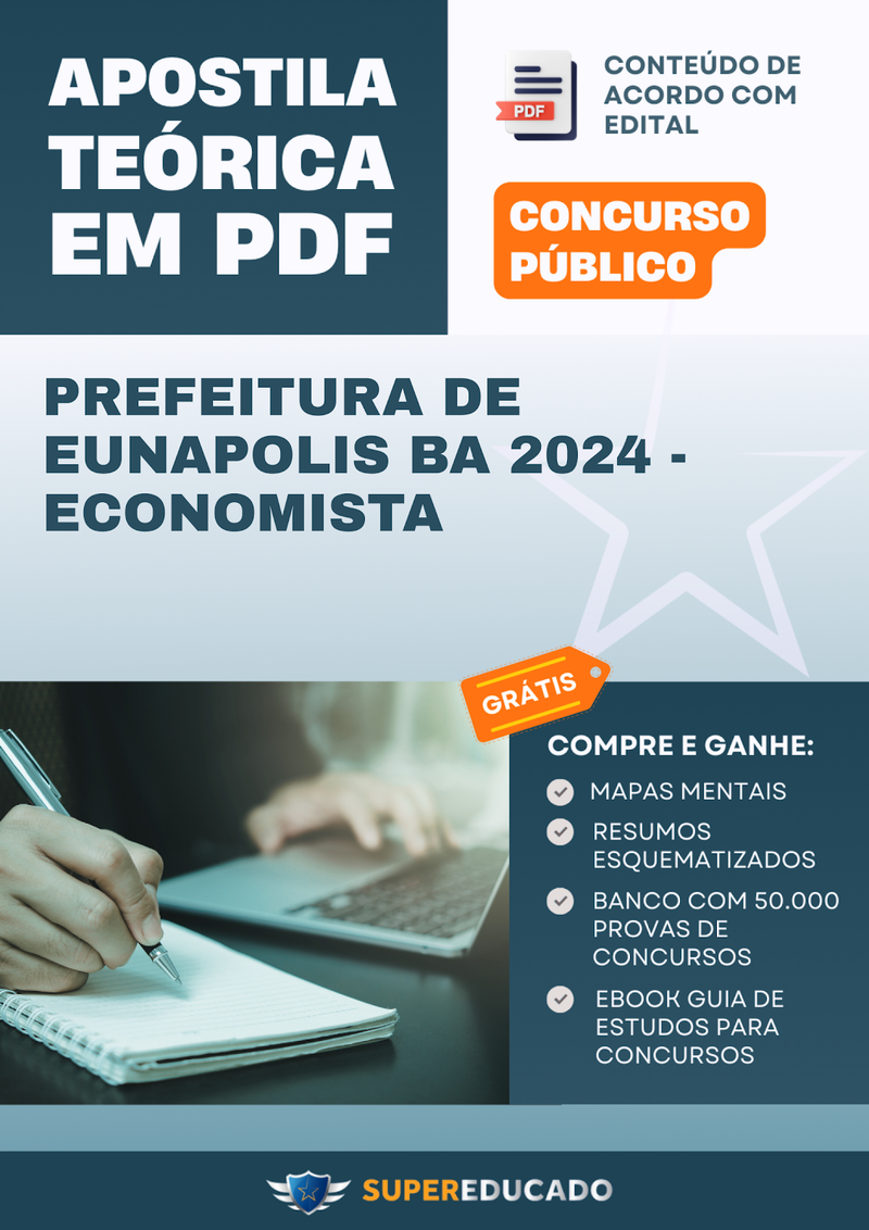 Apostila Teórica para Concurso da Prefeitura de Eunapolis BA 2024 - Economista