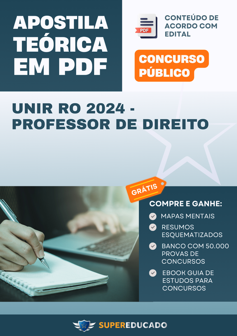 Apostila Teórica para Concurso UNIR RO 2024 - Professor de Direito