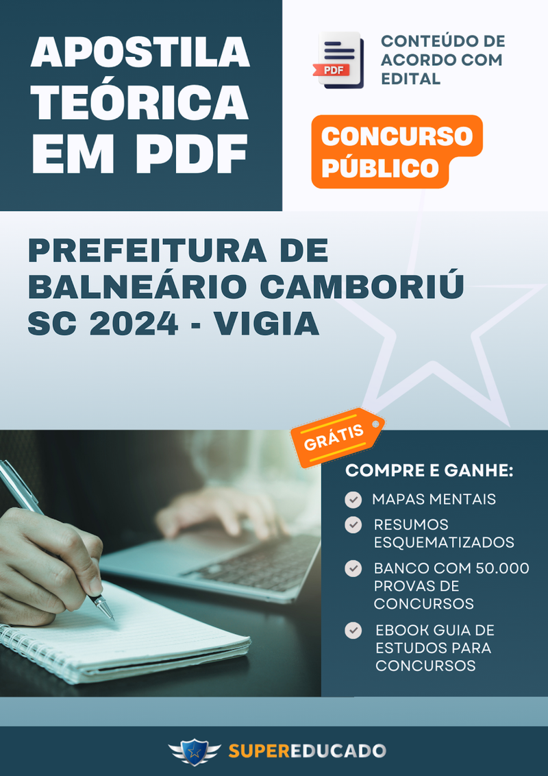 Apostila Teórica para Concurso da Prefeitura de Balneário Camboriú SC 2024 - Vigia