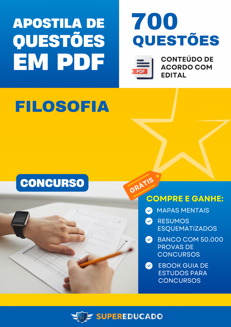 Apostila de Questões para Concurso de Filosofia - 700 Questões