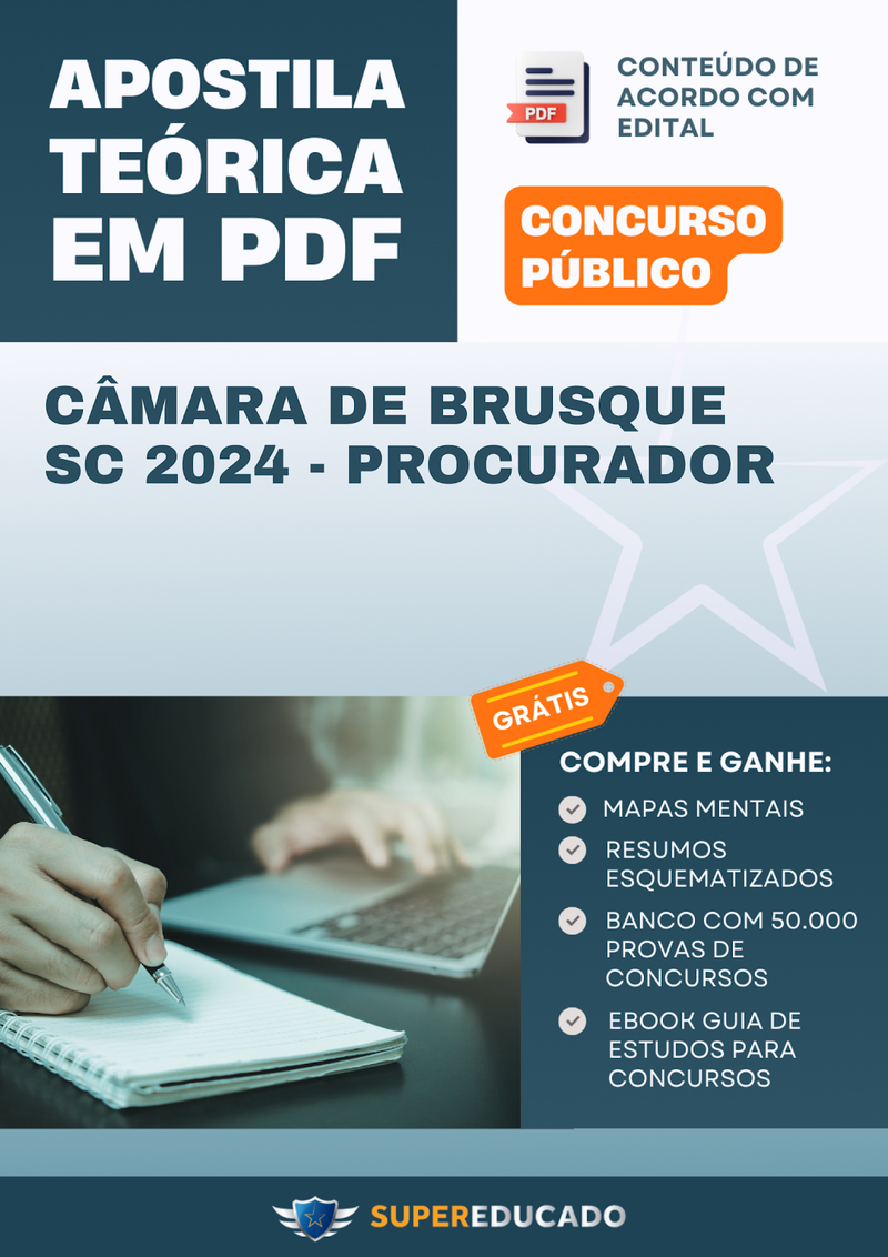 Apostila Teórica para Concurso da Câmara de Brusque SC 2024 - Procurador