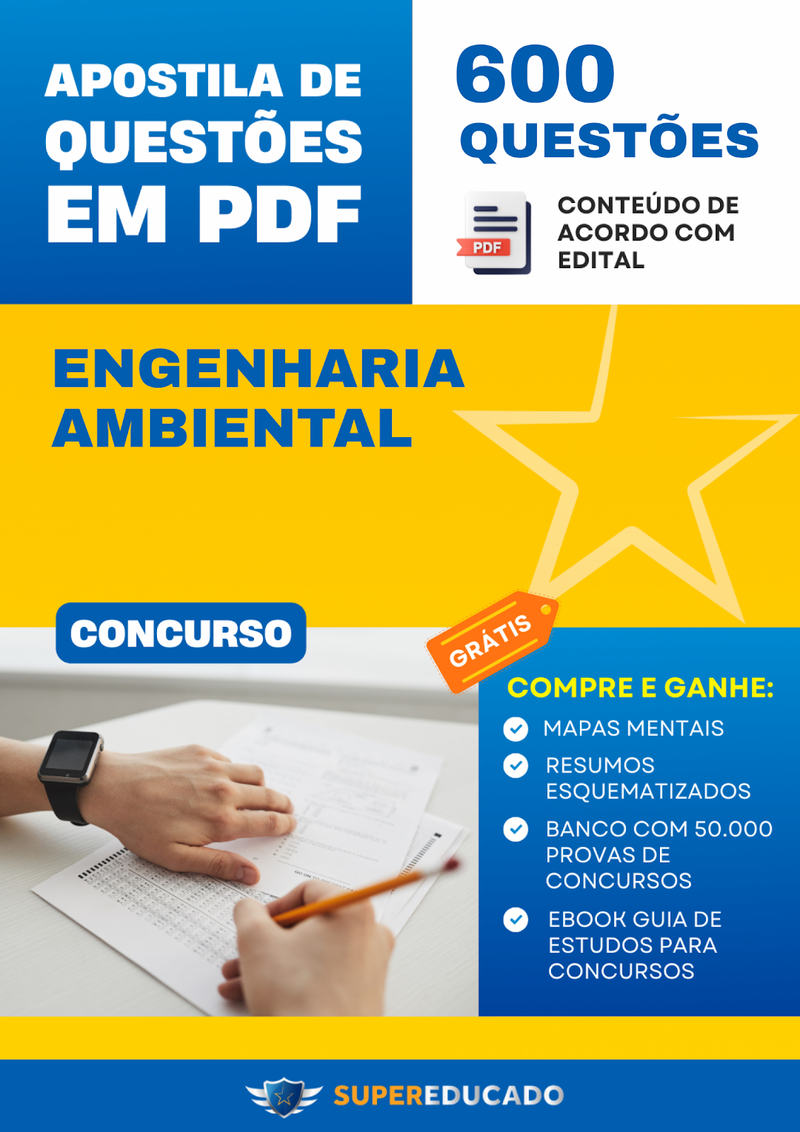 Apostila de Questões para Concurso de Engenharia Ambiental - 600 Questões