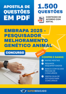Apostila de Questões para Concurso EMBRAPA 2025 - Pesquisador Melhoramento Genético Animal - 1.500 Questões