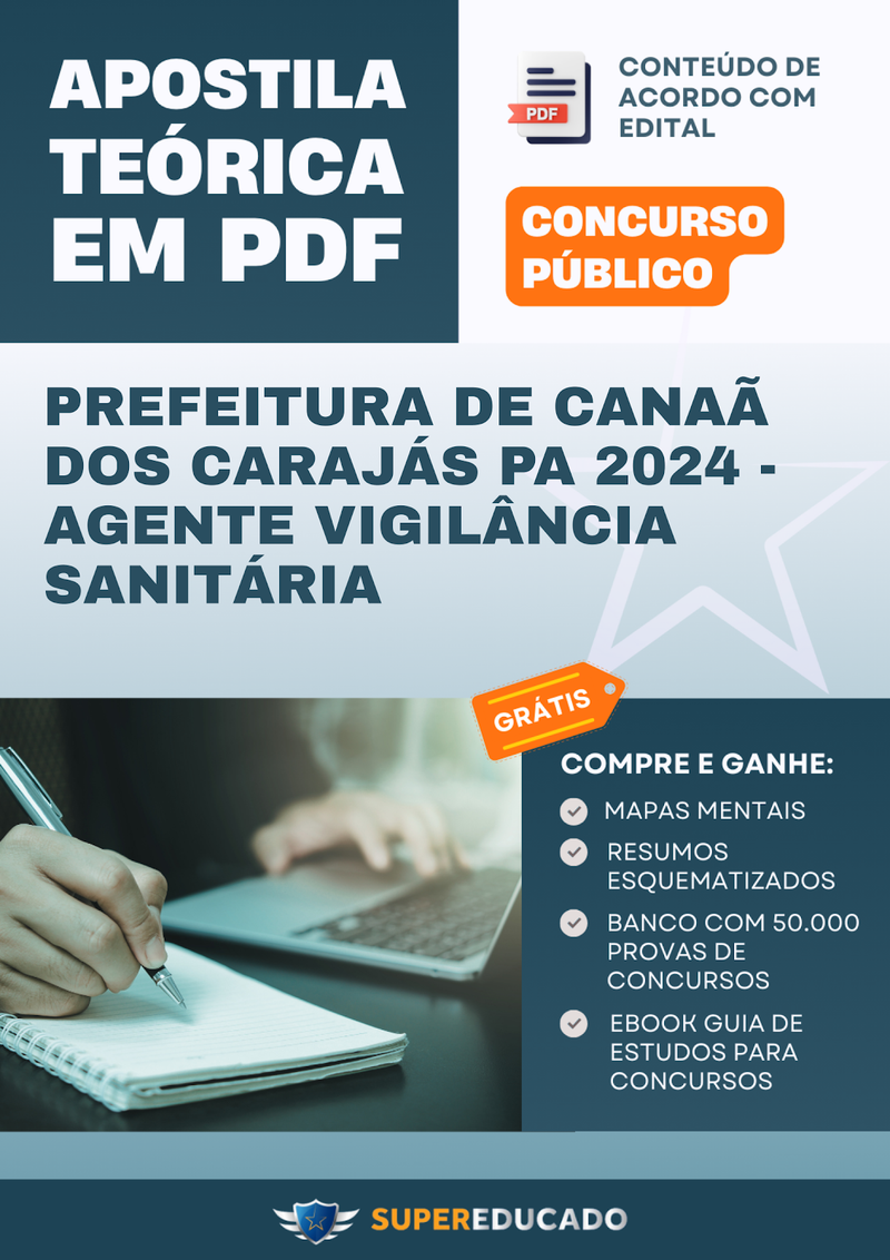 Apostila Teórica para Concurso da Prefeitura de Canaã dos Carajás PA 2024 - Agente Vigilância Sanitária