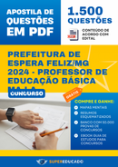 Apostila de Questões para Concurso da Prefeitura de Espera Feliz/MG 2024 - Professor de Educação Básica MA I-A - 1.500 Questões