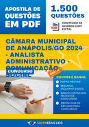 Apostila de Questões para Concurso da Câmara Municipal de Anápolis/GO 2024 - Analista Administrativo - Comunicação Social - 1.500 Questões