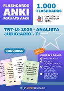 Flashcards para Concurso TRT-10 2025 - Analista Judiciário - TI - 1.000 Anki Flashcards