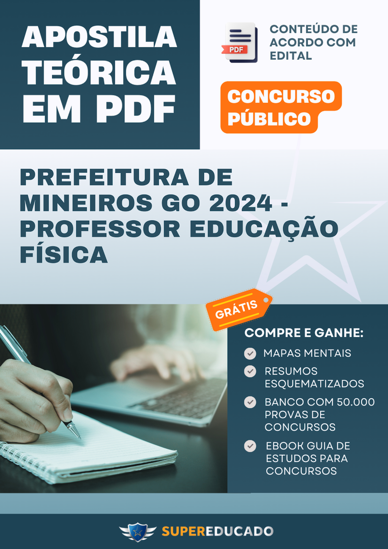 Apostila Teórica para Concurso da Prefeitura de Mineiros GO 2024 - Professor Educação Física