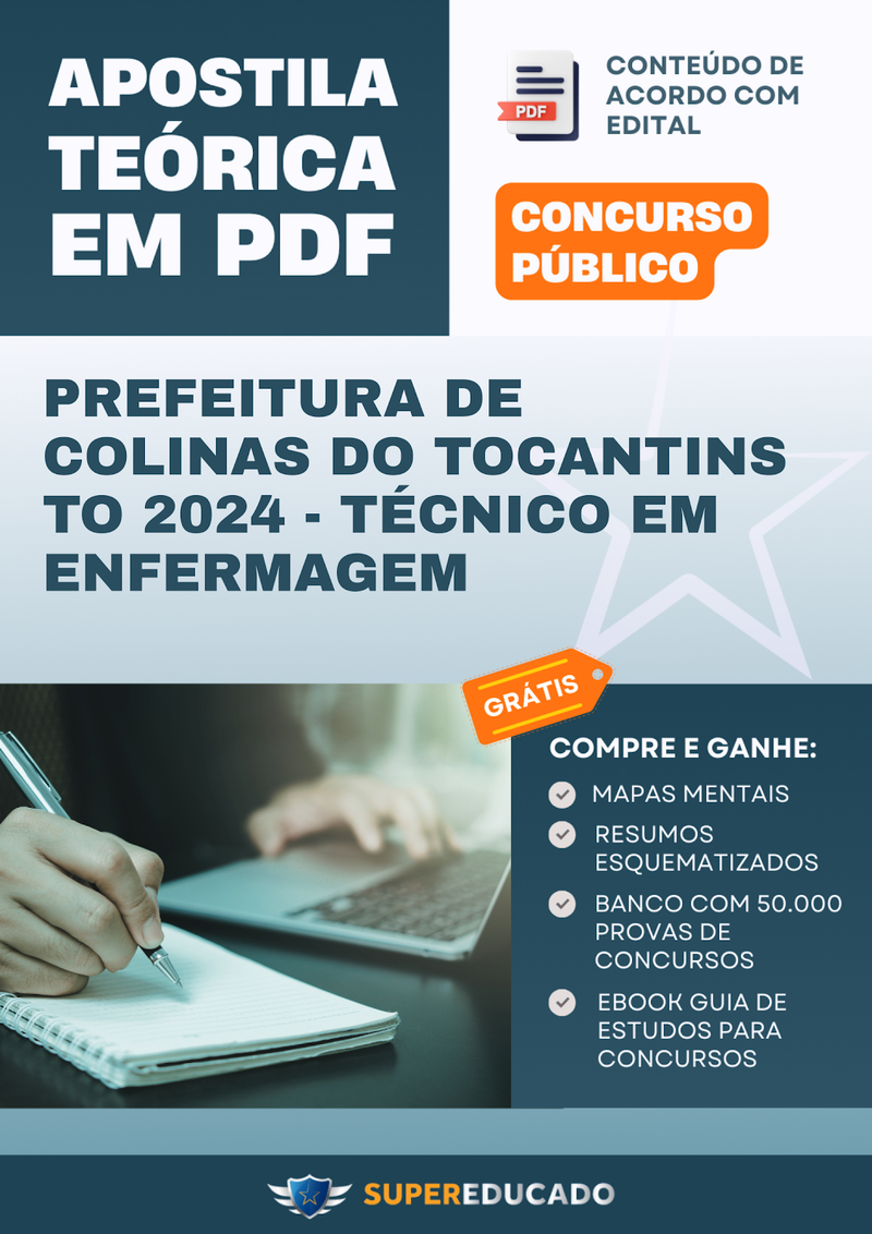 Apostila Teórica para Concurso da Prefeitura de Colinas do Tocantins TO 2024 - Técnico em Enfermagem