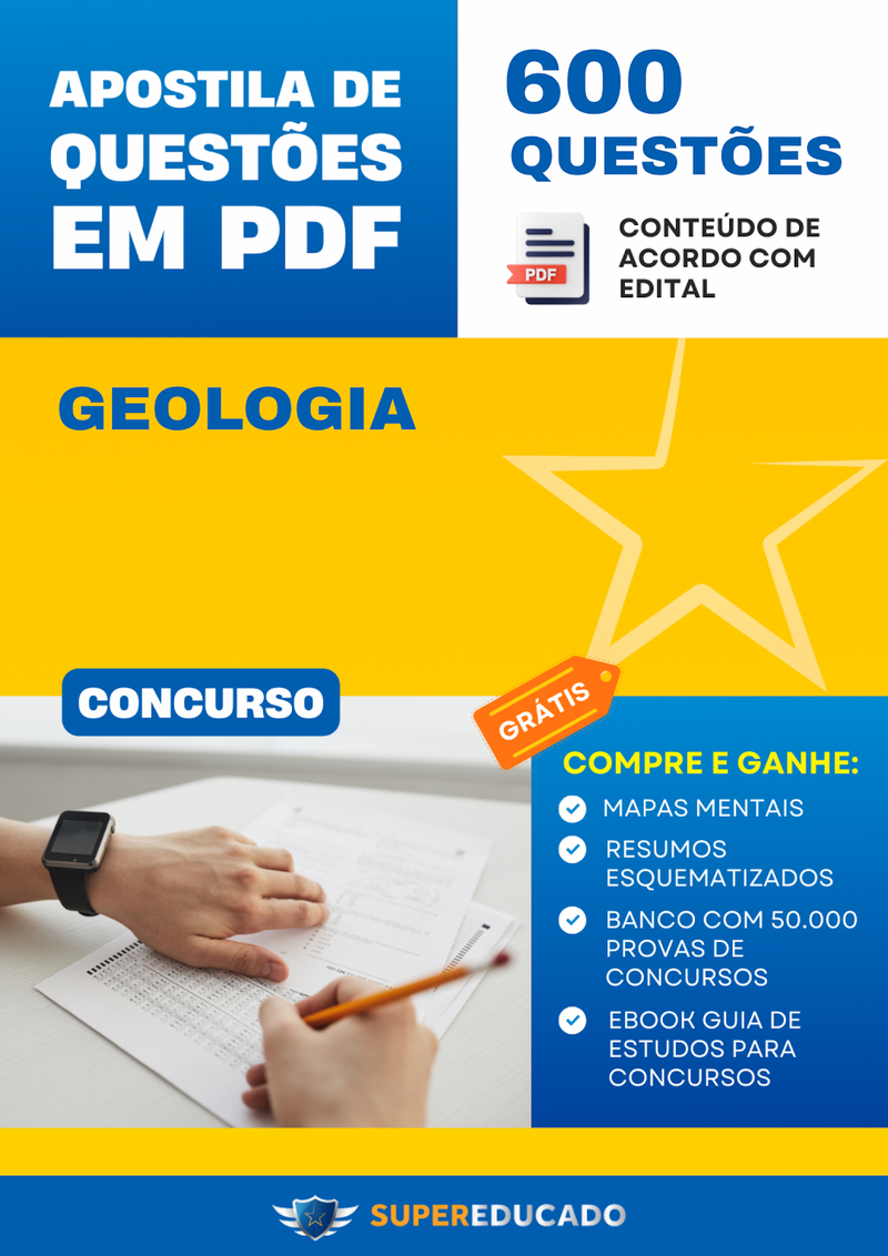 Apostila de Questões para Concurso de Geologia - 600 Questões