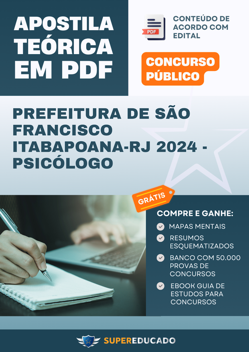 Apostila Teórica para Concurso da Prefeitura de São Francisco Itabapoana-RJ 2024 - Psicólogo