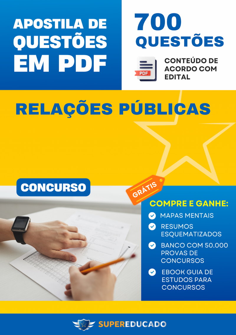 Apostila de Questões para Concurso de Relações Públicas - 1ª Edição - 700 Questões