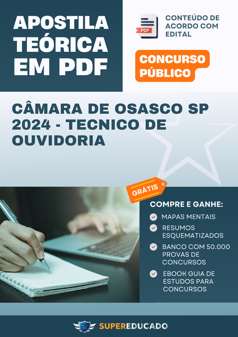 Apostila Teórica para Concurso da Câmara de Osasco SP 2024 - Tecnico de Ouvidoria