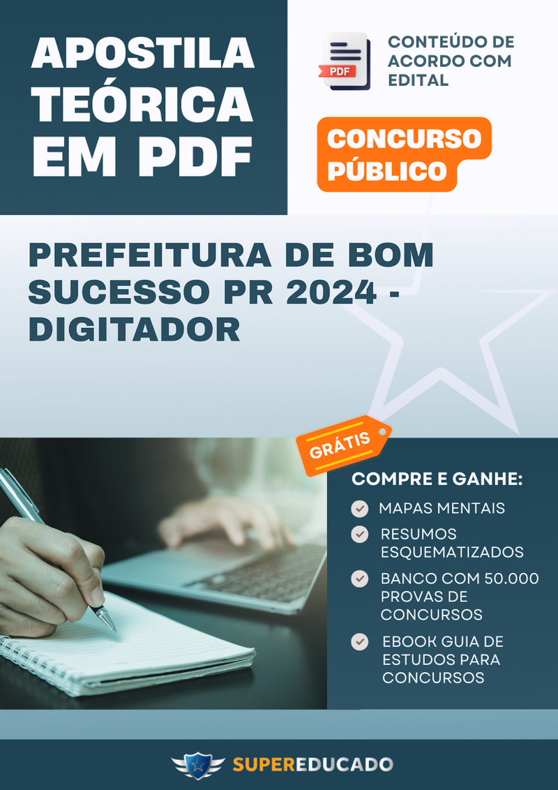 Apostila Teórica para Concurso da Prefeitura de Bom Sucesso PR 2024 - Digitador