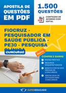 Apostila de Questões para Concurso Fiocruz - Pesquisador em Saúde Pública - PE30 - Pesquisa Clínica - 1.500 Questões