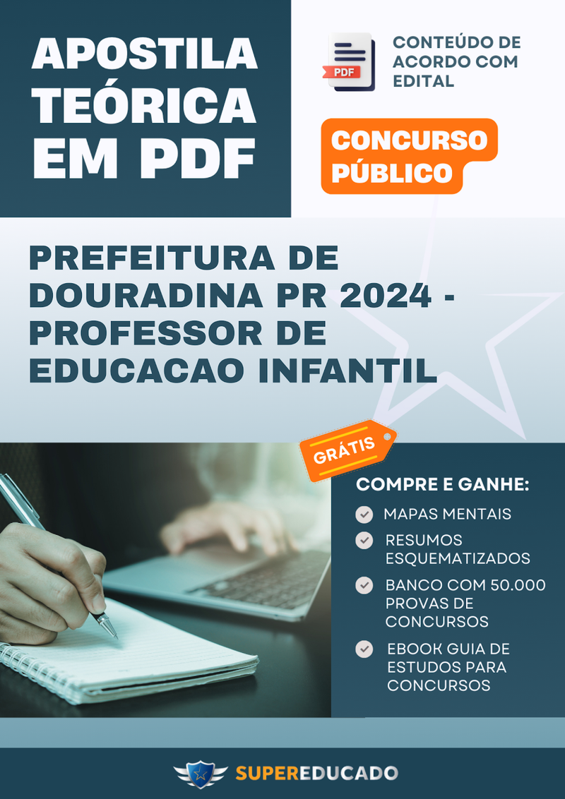 Apostila Teórica para Concurso da Prefeitura de Douradina PR 2024 - Professor de Educacao Infantil