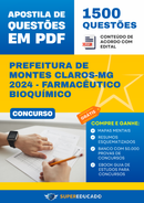 Apostila de Questões para Concurso da Prefeitura de Montes Claros-MG 2024 - Farmacêutico Bioquímico - 1.500 Questões