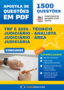 Apostila de Questões para Concurso TRF 5 2024 - Técnico Judiciário - Analista Judiciário - Área Judiciária - 1.500 Questões