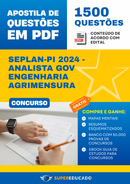 Apostila de Questões para Concurso SEPLAN-PI 2024 - Analista Gov Engenharia Agrimensura - 1.500 Questões