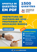 Apostila de Questões para Concurso da Prefeitura de Raposos-MG 2024 - Professor de Educação Básica - 1.500 Questões