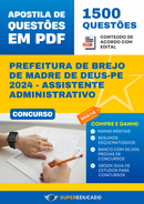 Apostila de Questões para Concurso da Prefeitura de Brejo de Madre de Deus-PE 2024 - Assistente Administrativo - 1.500 Questões