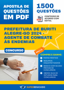 Apostila de Questões para Concurso da Prefeitura de Buriti Alegre-GO 2024 - Agente de Combate às Endemias - 1.500 Questões