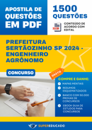 Apostila de Questões para Concurso da Prefeitura Sertãozinho SP 2024 - Engenheiro Agrônomo - 1.500 Questões